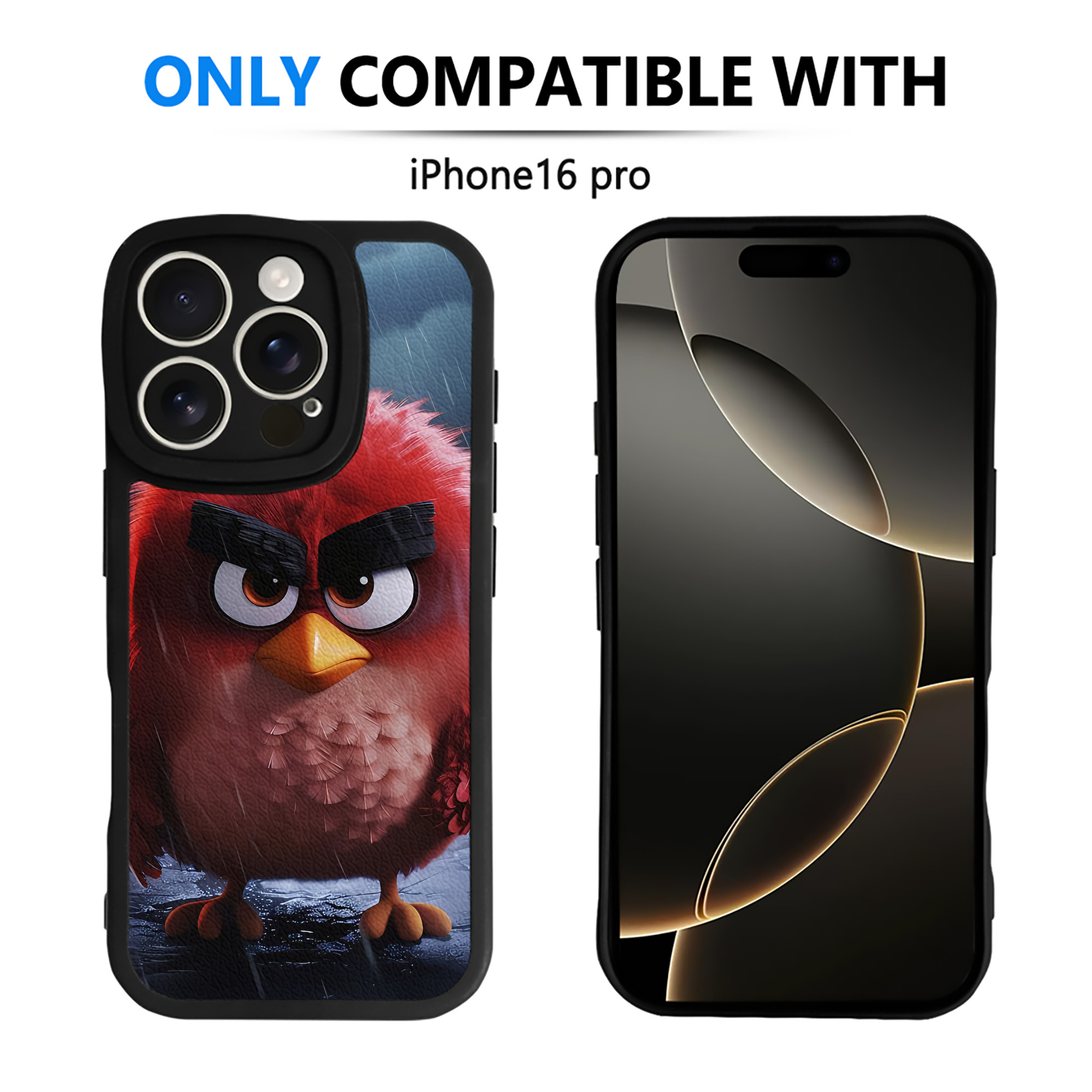 （画像用） Angry Birds アングリーバード 【iPhone 16シリーズ対応】シリコンスマホケース（レザー調） 材質：シリコン